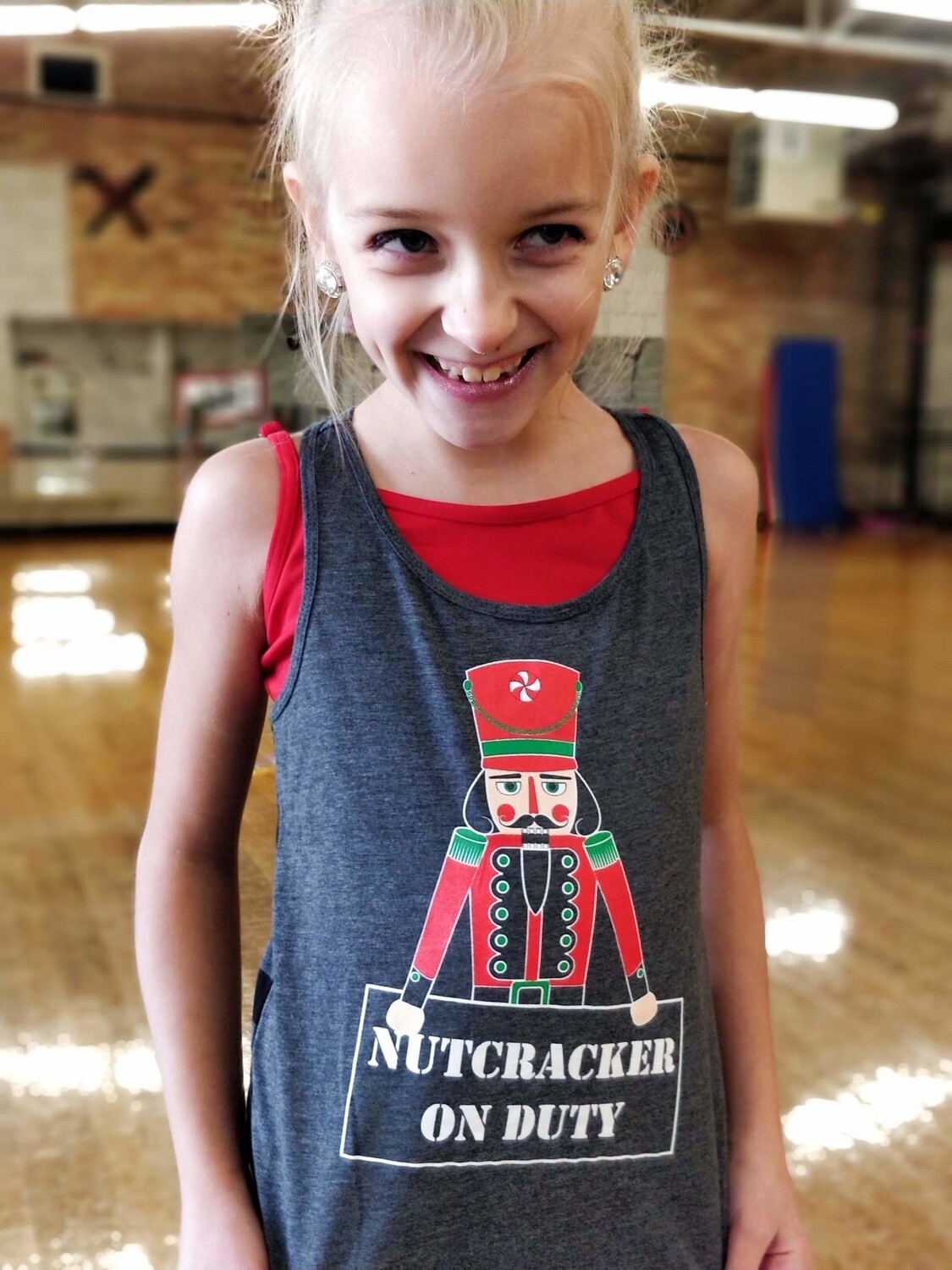 Motionwear Nutcracker On Duty Striped Tank - Child, Color: Grey, Size: Intermediate Child