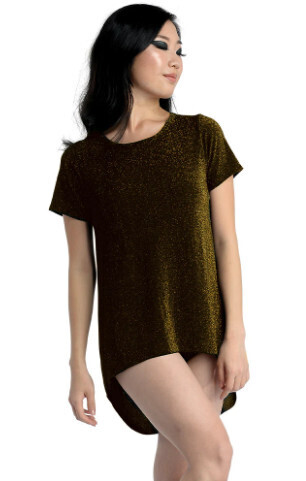 DanzNmotion Sparkle Hi-Lo Shirt, Size: Petite/Small