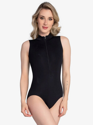 So Danca Truly Mock Neck 3/4 Zip Leotard