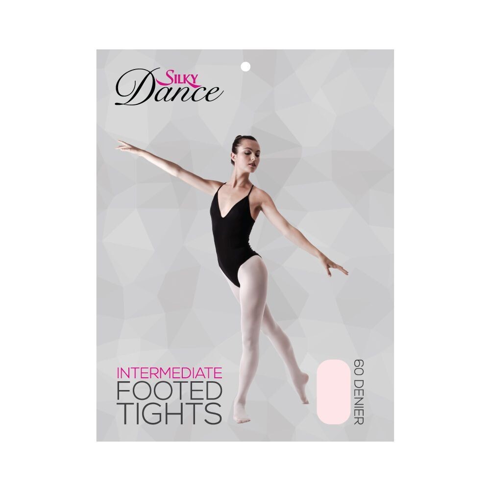 Silky Intermediate Footed Tights, Color: Theatrical Pink, Size: Small