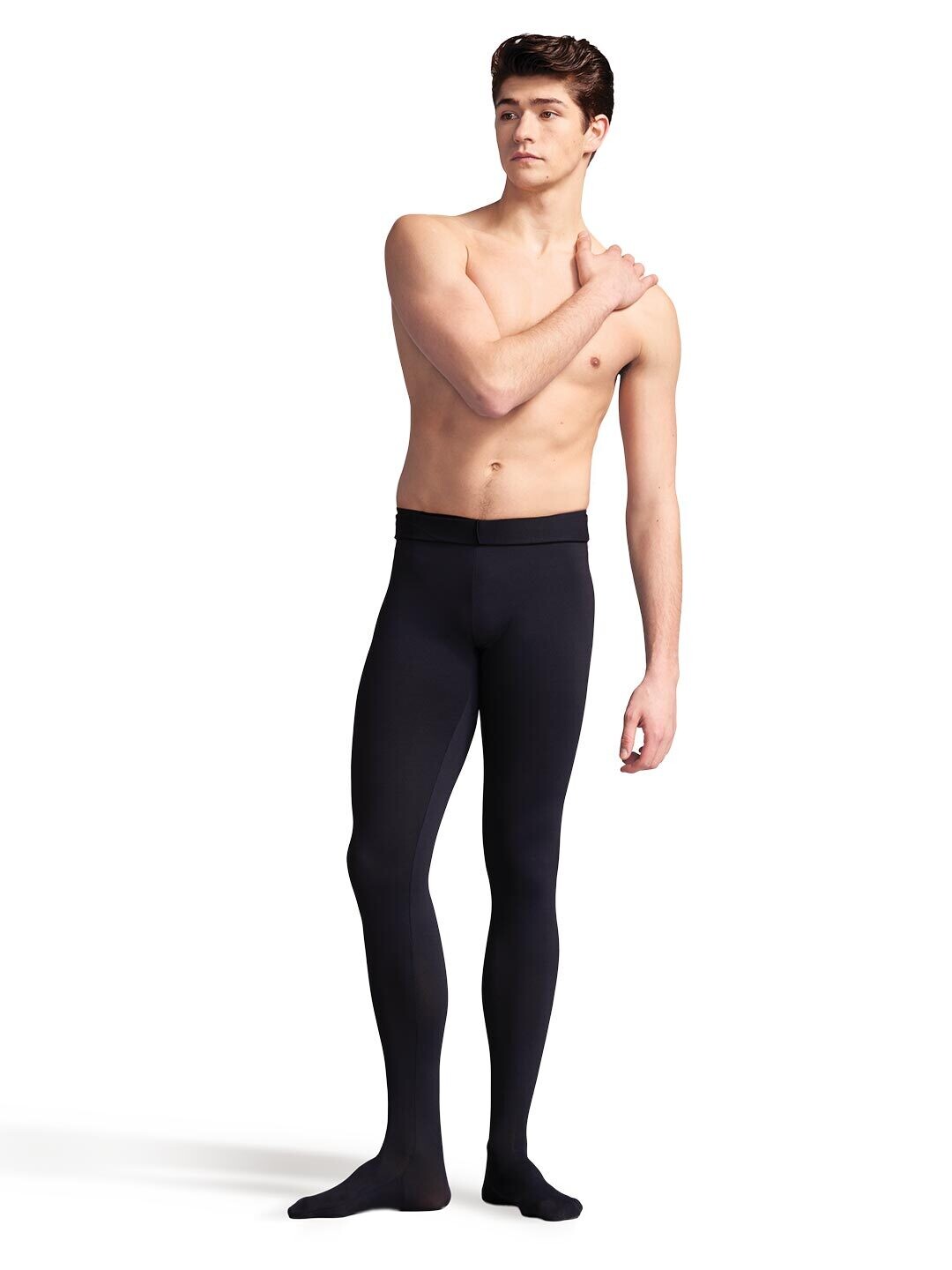 Capezio Tactel Men&#39;s Footed Tight, Color: Black, Size: X Large