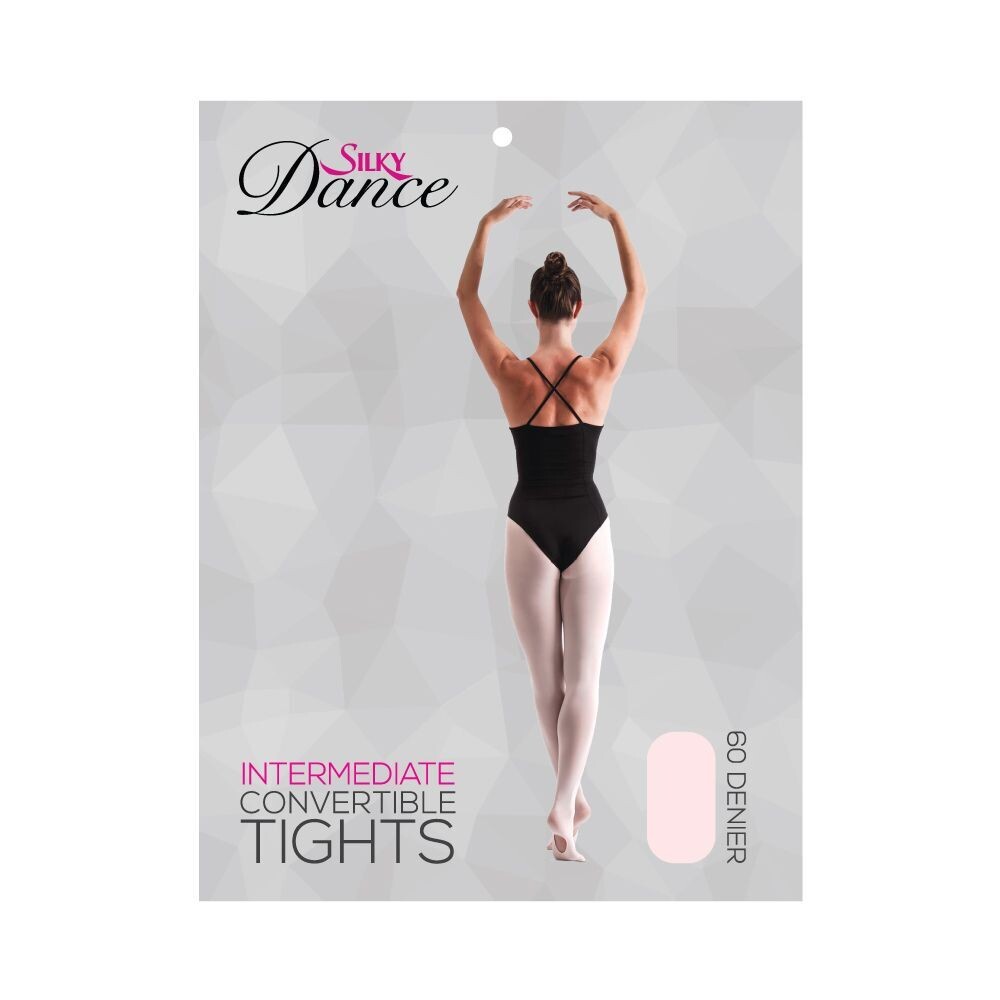 Silky Intermediate Convertible Tights, Color: Theatrical Pink, Size: Small