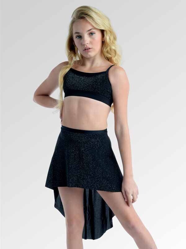 DanzNmotion Sparkle Hi-Lo Skirt - Child, Size: Intermediate