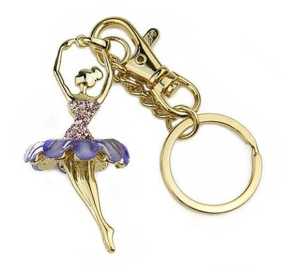 Ballerina Gold Keychain Arms Up