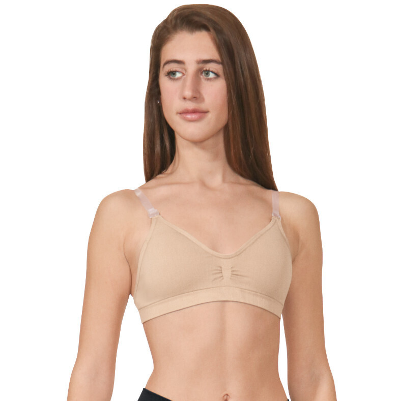 EuroSkins Seamless Wide Band Bra, Color: Beige, Size: X Small