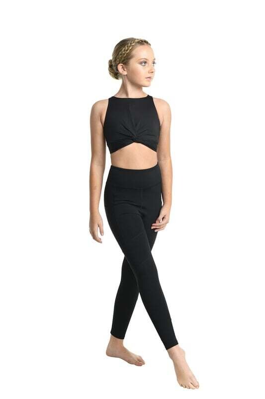 DanzNmotion Gracelle Twisted Bra Top - Kids