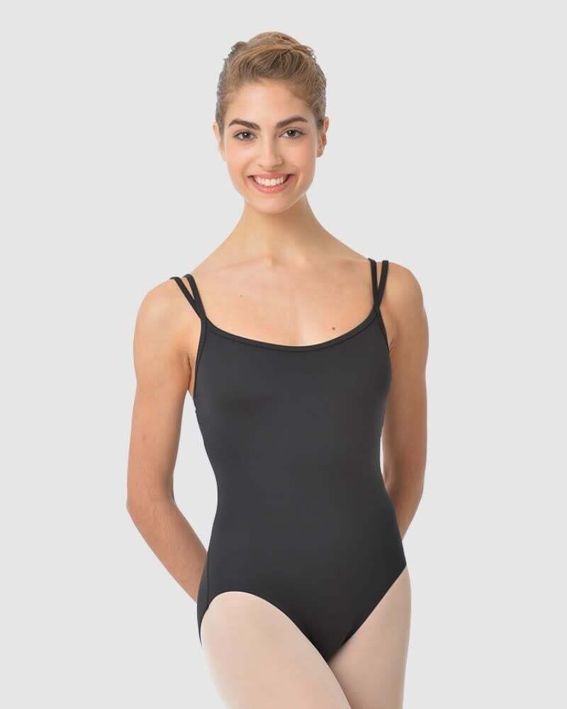 Gaynor Minden Criss Cross Leotard, Color: Black, Size: Small
