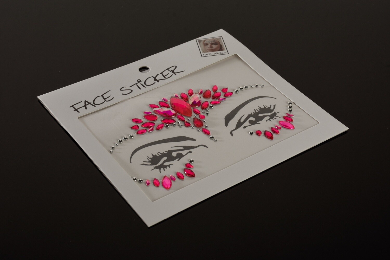 FH2 Face Jewel Sticker, Color: Hot Pink