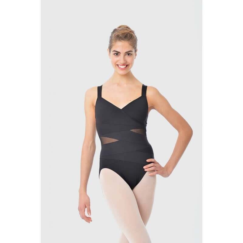 Gaynor Minden Fierce Strap Leotard, Color: Black, Size: Medium