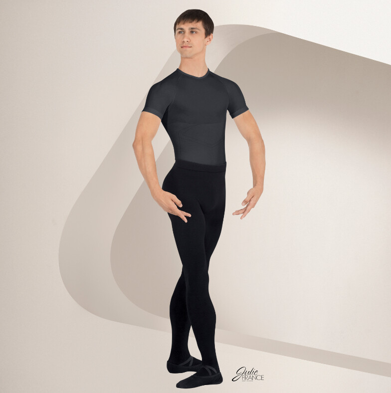 EuroSkins Mens Crew Neck Body Support T-shirt, Color: Black, Size: Small