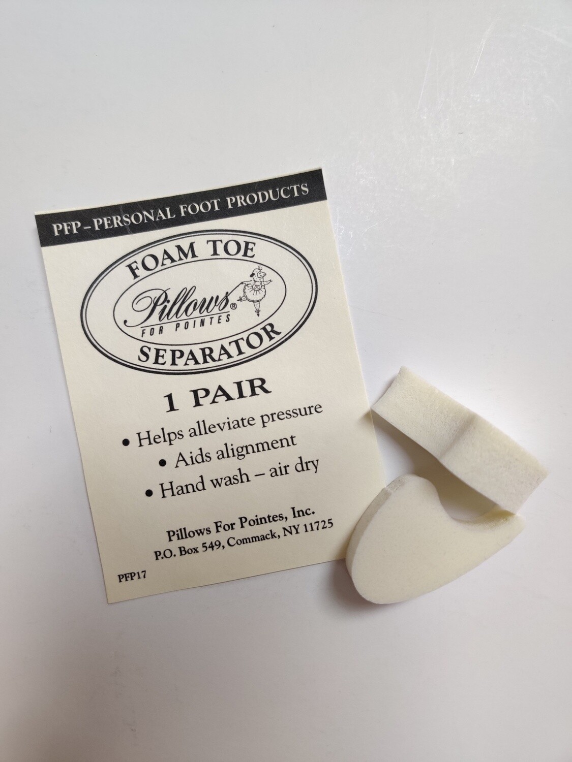 Pillows for Pointe Foam Toe Separator, Size: Small