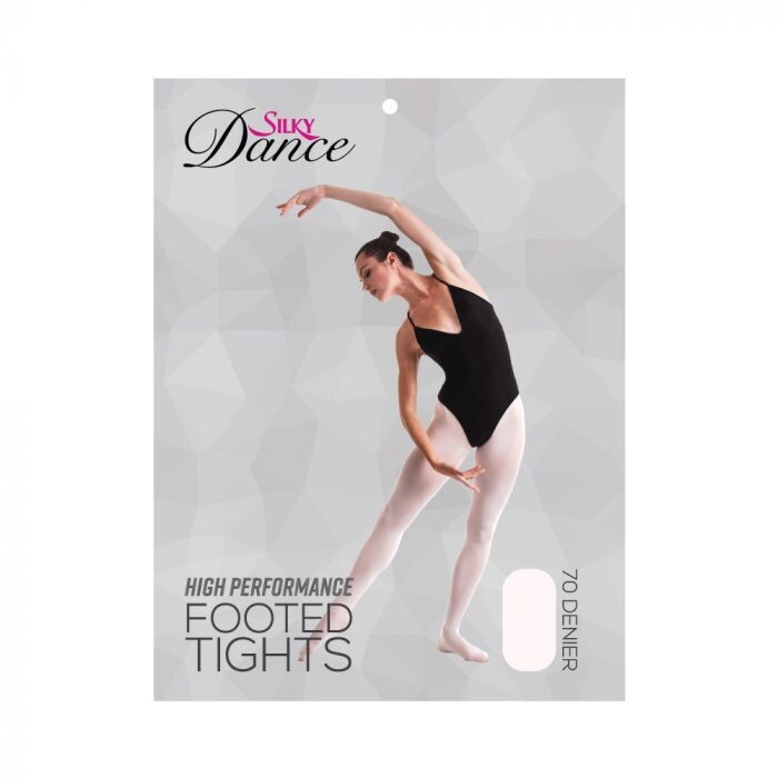 Silky High Performance Footed Tights, Color: Theatrical Pink, Size: Small