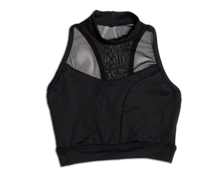 So Danca Bralette Halter Top - Child, Color: Black, Size: Small