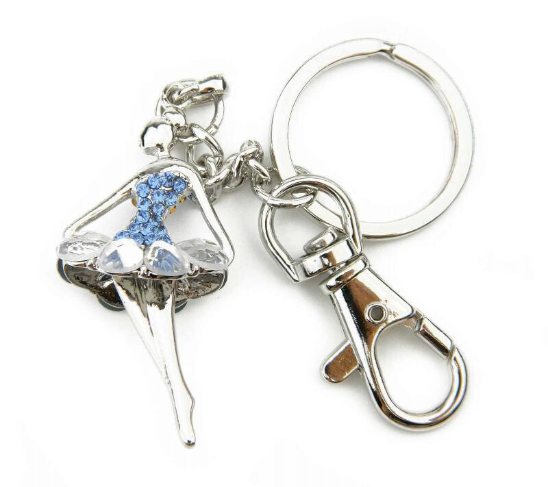 Crystal Tutu Ballerina Keychain