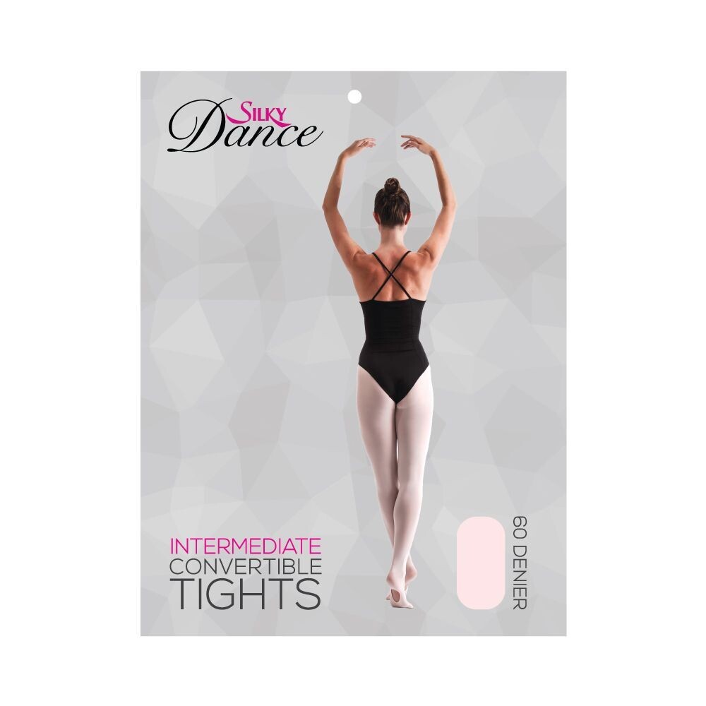 Silky Intermediate Convertible Tights - Child, Color: Theatrical Pink, Size: 3-5