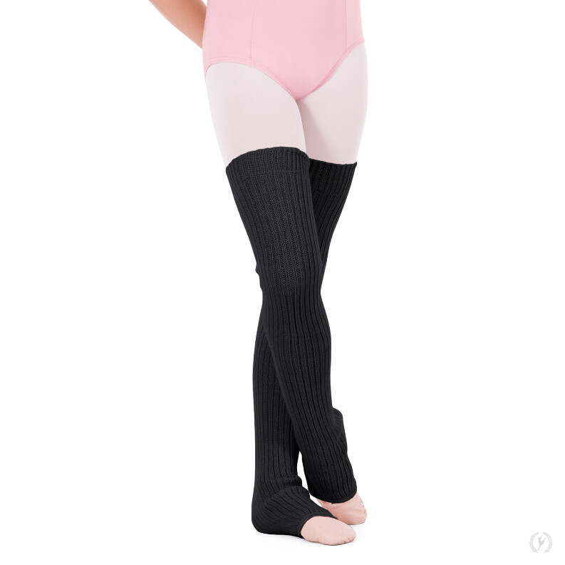 Eurotard 27&quot; Stirrup Legwarmer - Child, Color: Black