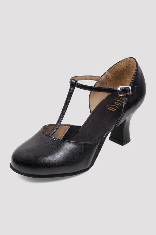 Bloch Split Flex (SFX) T-Strap Character Shoe, Color: Black, Size: 6, Width: M