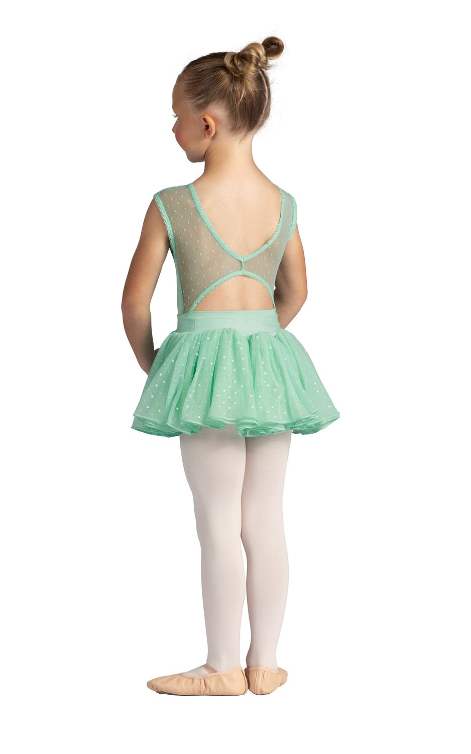 DanzNmotion Carmen Polka Dot Mesh Skirt