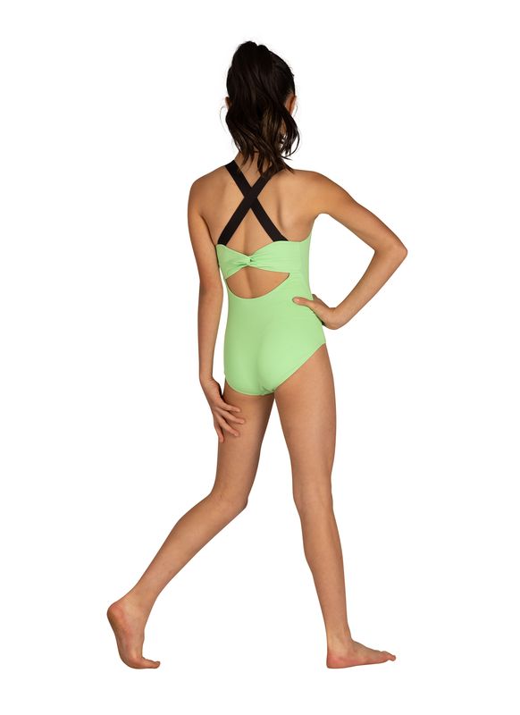 DanzNmotion Rumer Zip Front Leotard - Girls