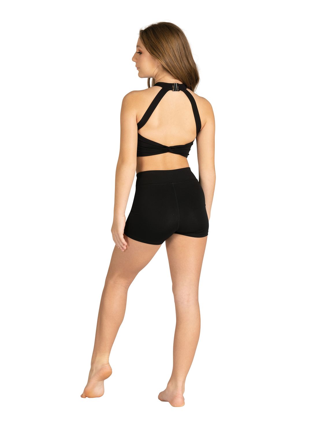 DanzNmotion Tabitha Halter Bra Top, Color: Black, Size: 6x-7