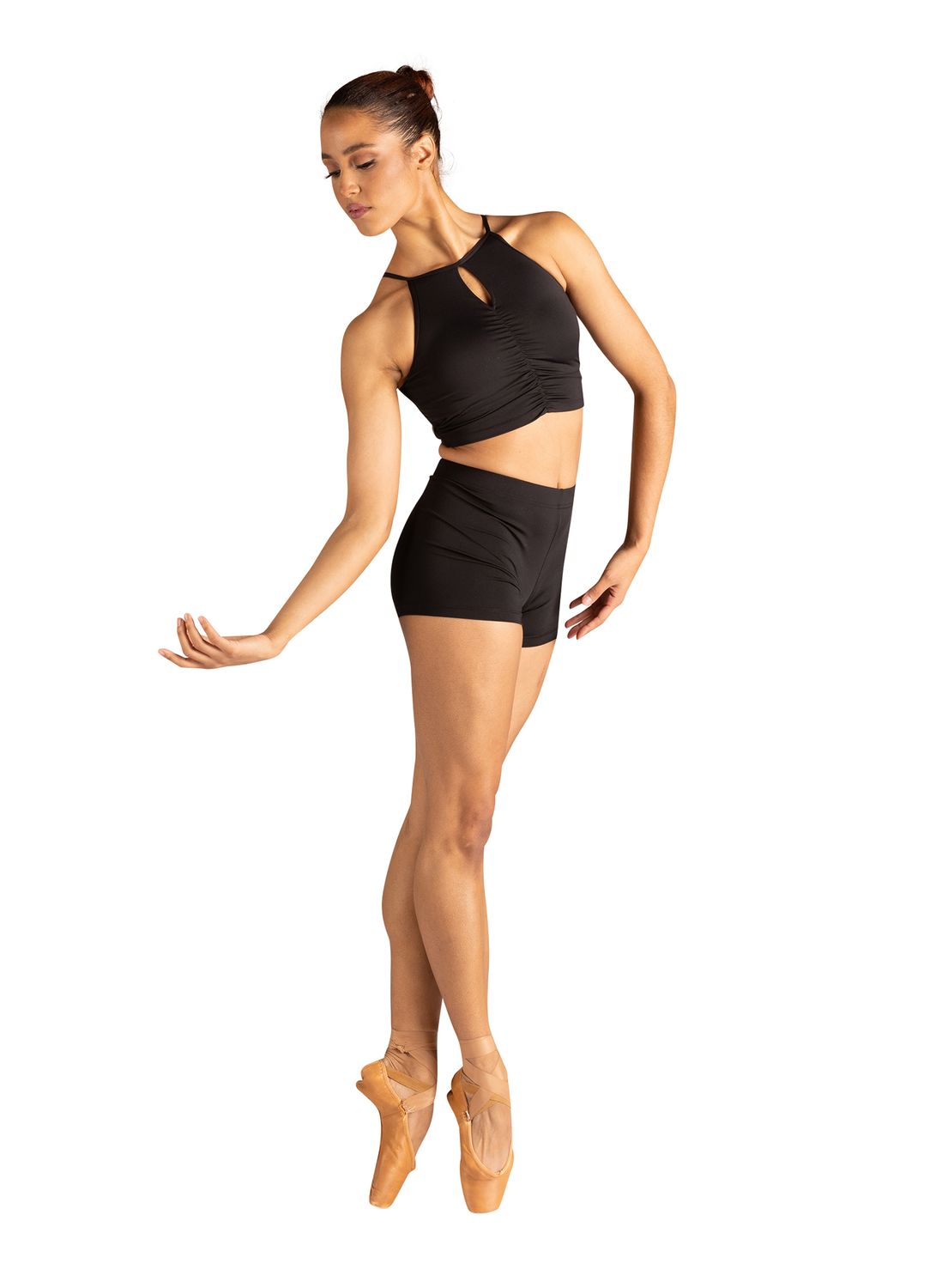 DanzNmotion Donna Shirring Halter Top