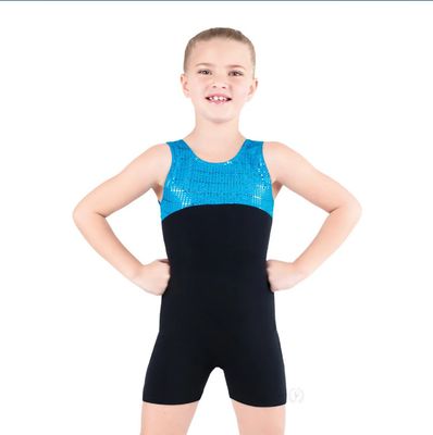 Eurotard Girls Celebration Color Block Gymnastics Biketard