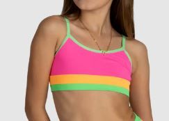 XODance Triple Threat Top, Color: Neon Dream, Size: Child 4-6