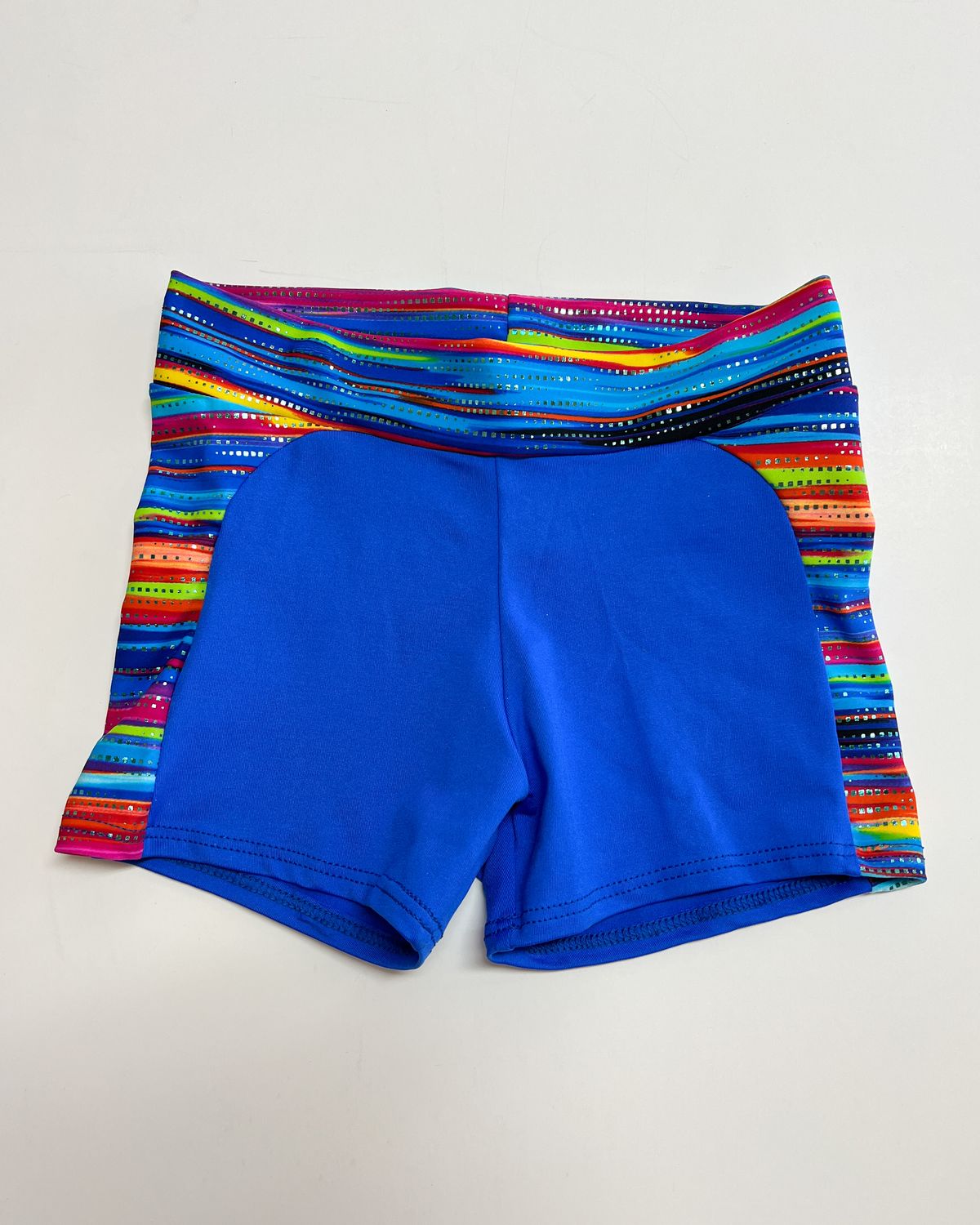 Motionwear Flat Waist Contour Stripe Short
