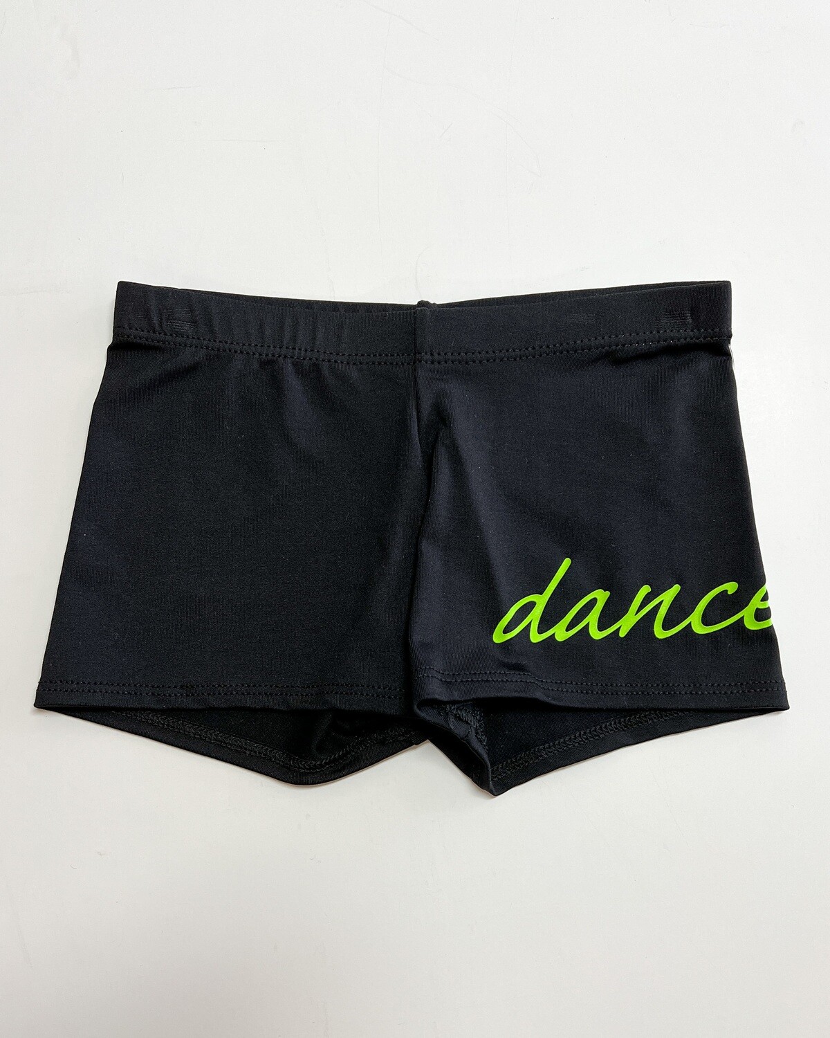 Motionwear Infinity Dance Shorts, Color: Black/Lime, Size: Small