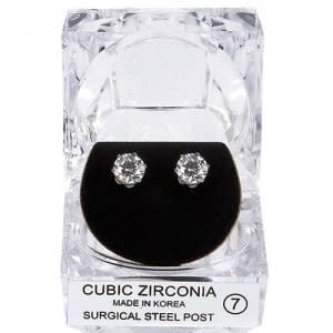 Dasha Large CZ Earrings in Clear Box