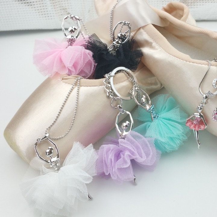 Tutu Ballerina Keychain, Color: Black