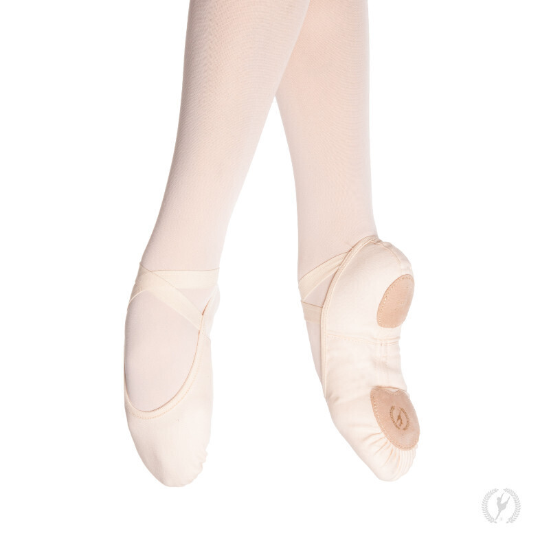 Eurotard Assemble Canvas Ballet Slipper, Color: Light Pink, Size: 4