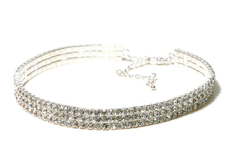 FH2 3 Row Rhinestone Choker