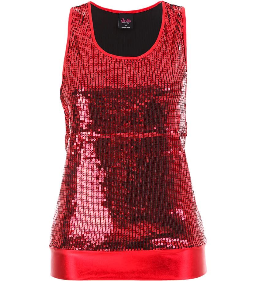 Gia-Mia Reflection Tank, Color: Red, Size: Large
