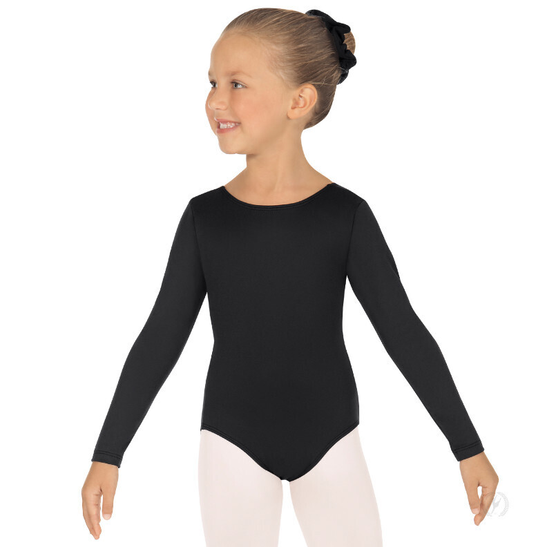Eurotard Long Sleeve Leotard - Child, Color: Black, Size: X Small