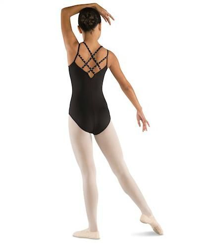 DanzNmotion Rhinestone Back Cami Leotard