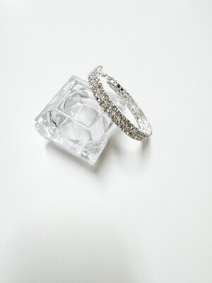 Double Wrap Coil Rhinestone Bracelet