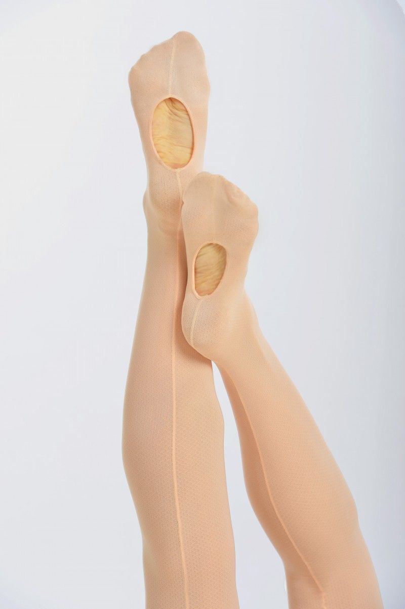 Gaynor Minden Modern Mesh Seamed Convertible Tight, Color: Pink, Size: Small