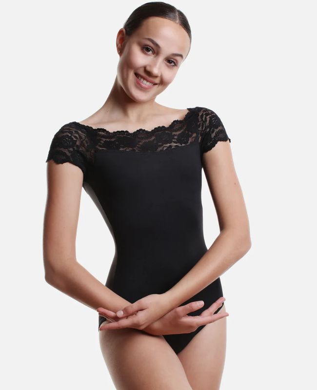 So Danca Lace Cap Sleeve Leotard