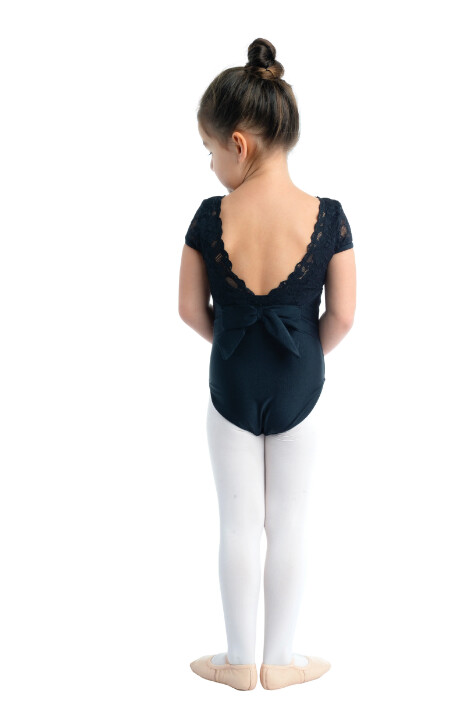DanzNmotion Lace Scallop Cap Sleeve Leotard - Child