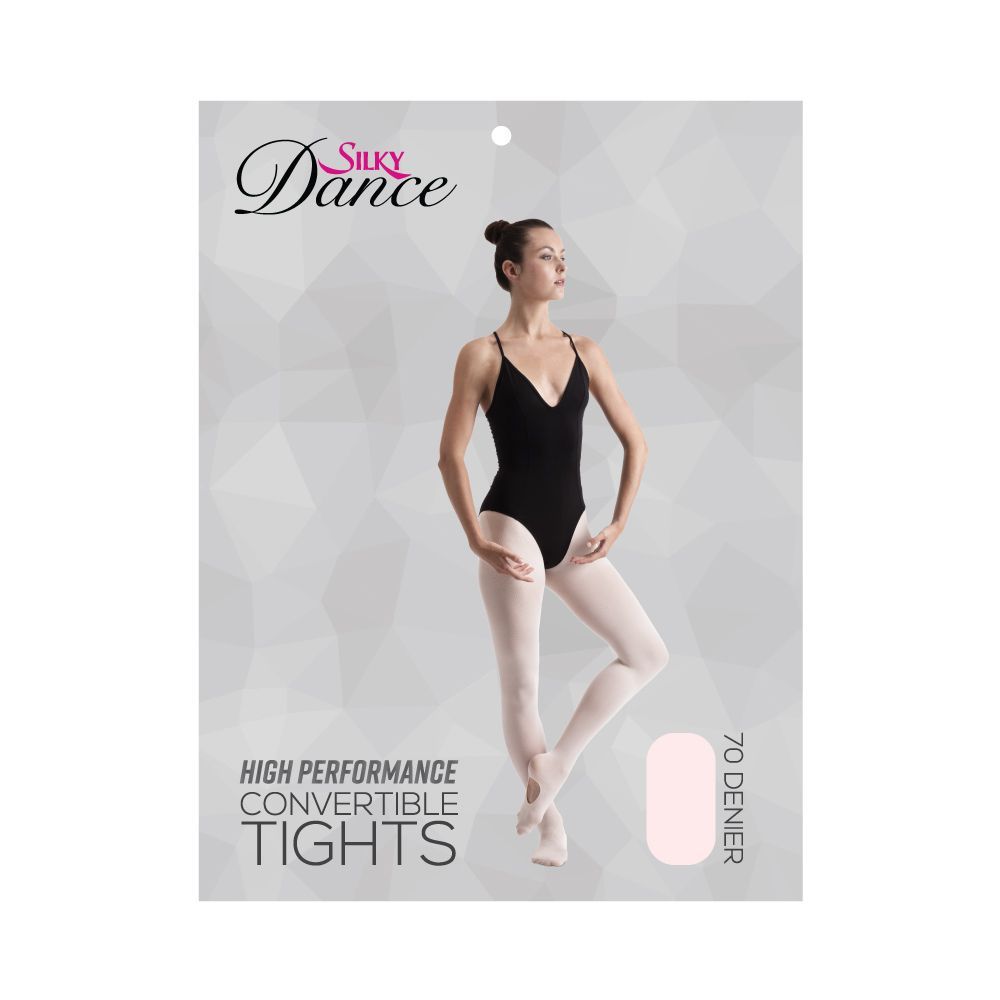 Silky High Perf Convertible Tights, Color: Theatrical Pink, Size: Small