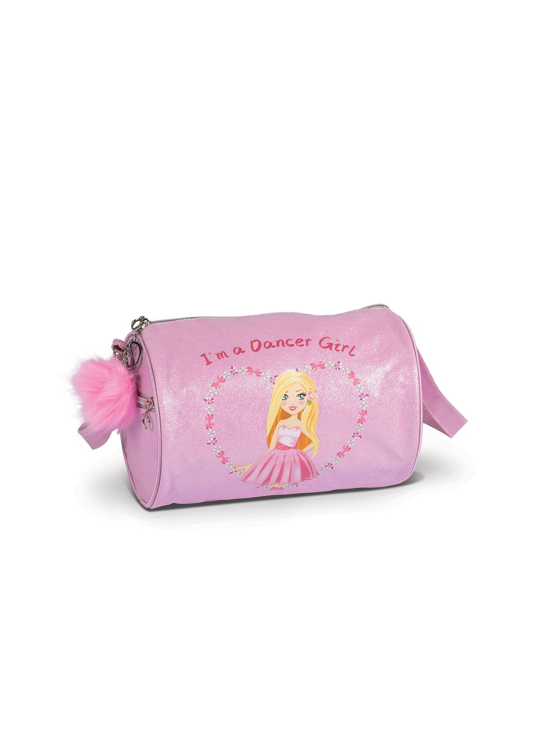 DanzNmotion Pink Dancer Girl Roll Bag