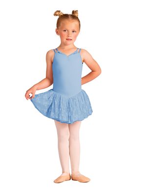 DanzNmotion Kids Moirine Bow Print Dress