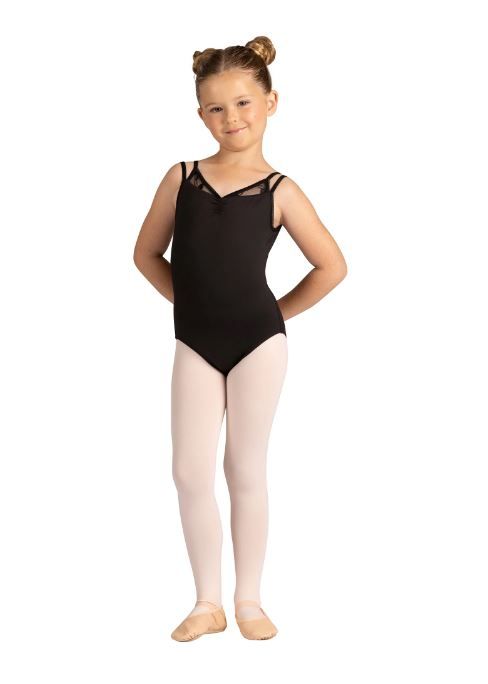 DanzNmotion Moira Bow Mesh Camisole Leotard Child