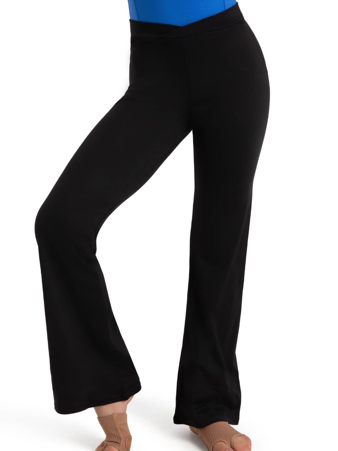 Capezio Studio Collection Cross Front Pant - Girls, Color: Black, Size: Intermediate