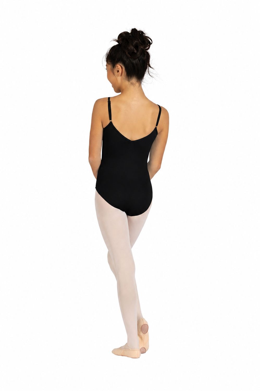 DanzNmotion Dylan Adjustable Camisole Princess Child Leotard, Color: Black, Size: 2/4