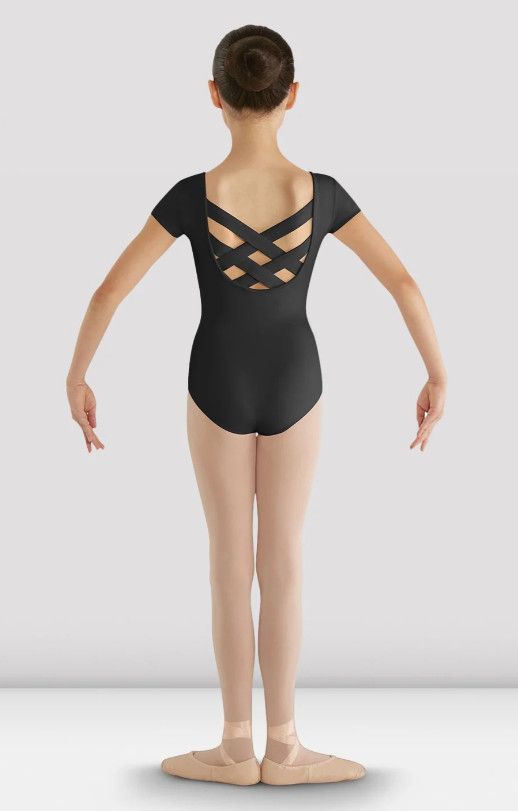 Bloch Bellflower Crossback Leotard - Child, Color: Black, Size: 2/4