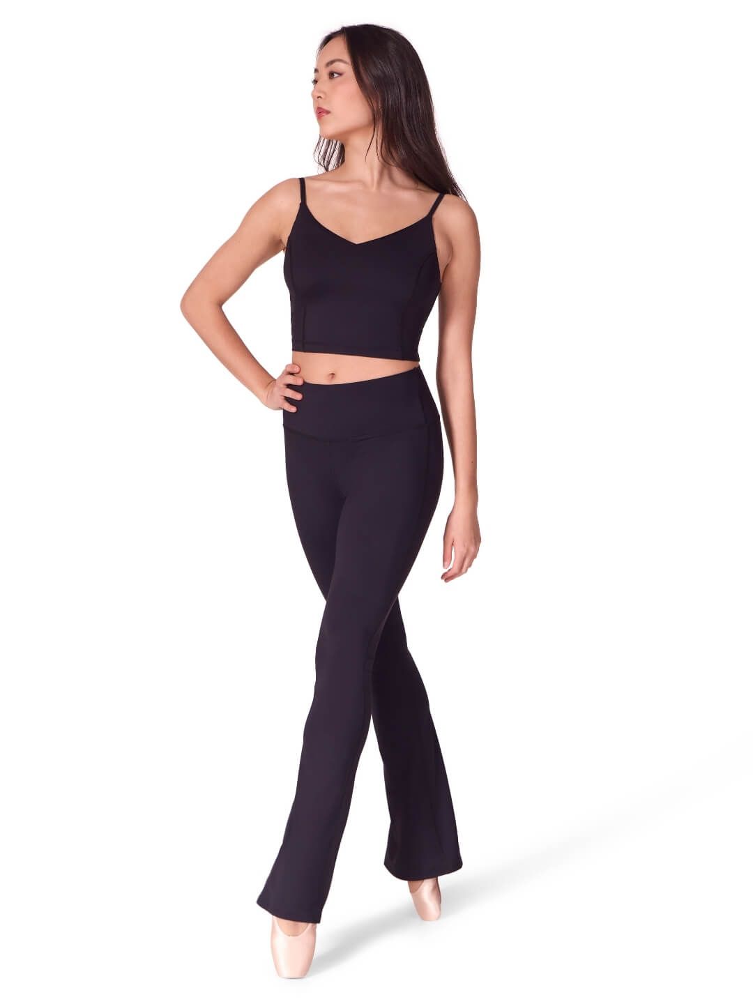 Capezio Soft Elegance Flare Leggings - Ladies, Color: Black, Size: X Small