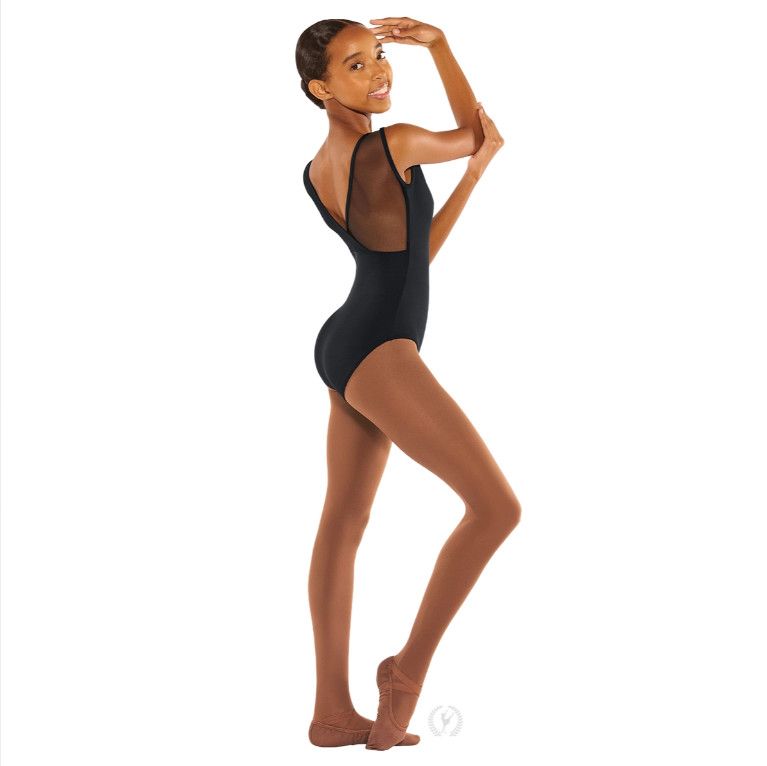 Eurotard Womens Silhouette Mesh Sweetheart Tank Leotard, Color: Black, Size: X Small