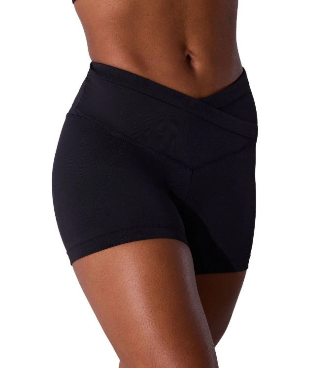 Capezio Lace Elan Aerial Short, Color: Black, Size: X Small